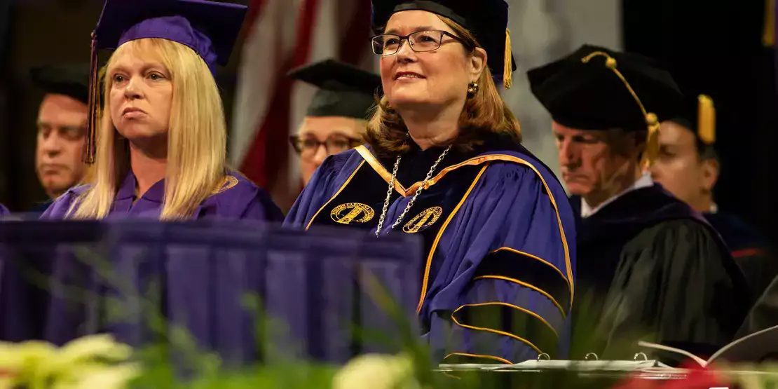 Mary Lewis and WCU Chancellor Kelli Brown