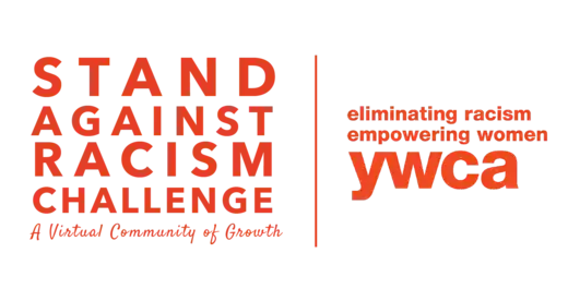 Stand Against Racism in orange letters
