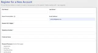 How to Register for a Writing Center Account Screenshot 3